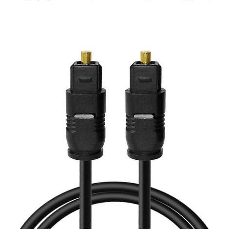 Câble audio numérique à fibre optique Toslink, diamètre extérieur 2,2 mm, connecteurs mâle-mâle, 1 m. (1/5)
