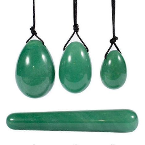 Œufs de Yoni en pierre de jade pour muscler le périnée chez la femme, vert (1/5)
