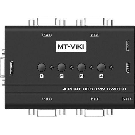 Commutateur KVM USB 4 Ports 1 Sortie VGA 1920x1440 - Sélecteur Switch 4x1 (1/4)