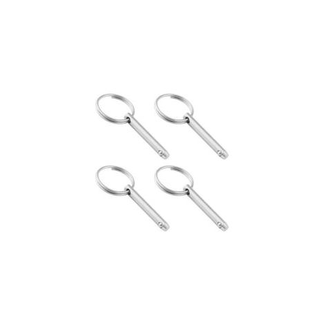 4 Stück Schnellspann-Kugelstifte, Marine-Feder-Schnellsicherheitsnadeln aus Edelstahl 316, 6,3 x 38 mm, Stahlkugel-Schnellstifte - Crezuo