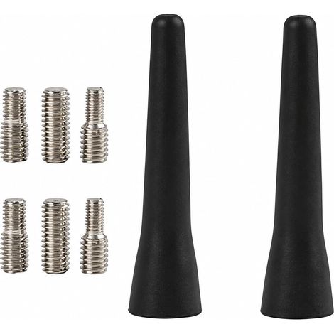 2Pcs Antenne Radio Voiture Courte Universel Amplifiée 6.5cm pour Antenne Voiture FM/AM, avec 6 Vis M4/M5/M6, Amélioration de la Réception Radio Antenne Radio Voiture (1/5)