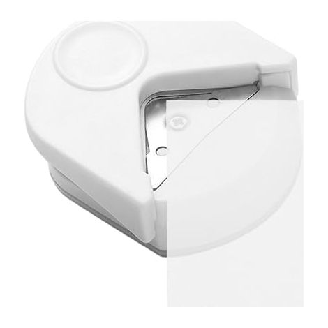 Punzón para redondear bordes - Herramienta portátil para redondear bordes R4mm - Cincel para redondear bordes Laminado, tarjeta, diario, fotos, manualidades, lugar de trabajo, jóvenes (1/5)