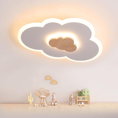 Plafonnier LED pour chambre d'enfant, 26 W, 40 cm, suspension nuage, éclairage nuage créatif, blanc chaud 3000 K, lampe pour chambre d'enfant, chambre à coucher et salon [Classe énergétique F] (1/5)