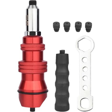 Adaptateur de perceuse à riveter sans fil - Adaptateur de à riveter - Outil de perçage à écrou enfichable pour perceuse électrique - Adaptateur de perceuse électrique ergonomique pour (1/5)