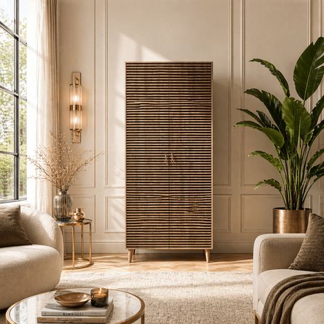 Kleiderschrank Silent Sonoma Eiche Melamin 90x192x52 cm