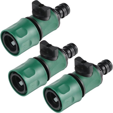Set mit 3 Gartenschlauchverbindern, 16 mm, 2 Zoll, für den Garten, Set mit 3 Gartenschlauchverbindern mit Rückschlagventil, 16 mm Schlauch (1/5)