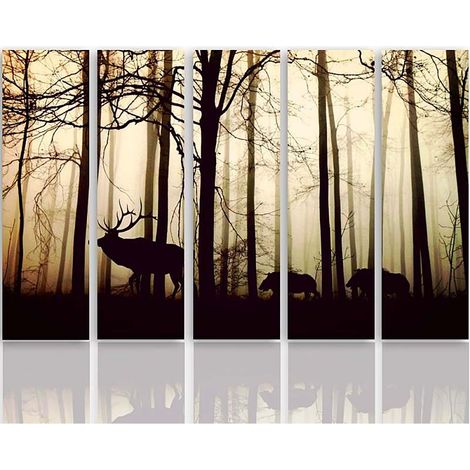 Tableau les animaux dans la forêt - 200 x 100 cm (1/5)