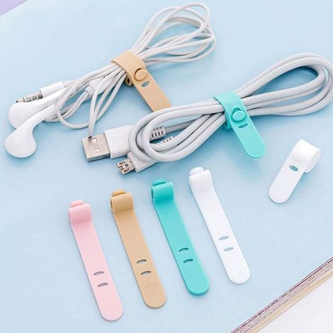 16 Pcs Organiseurs de Câbles Multifonctions Enrouleur pour Écouteurs, Casque, Chargeur Téléphone, Câble USB/PC Accessoires Rangement Bureau Maison