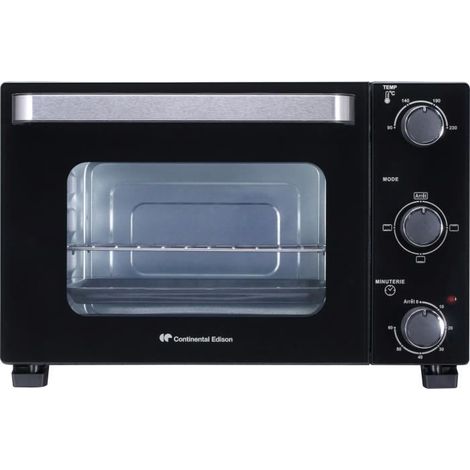 CONTINENTAL EDISON CEMF22B - 22L black electric mini oven - 1300W - Rotisserie. Natural convection (1/3)