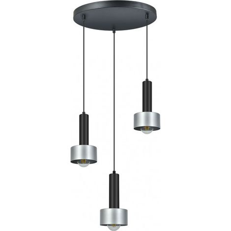 Allende Pendelleuchte 3xe27 Schwarz/Silber Regx35x35 Cm