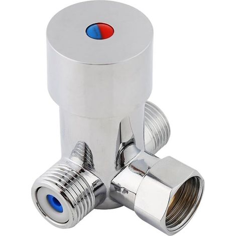 G1 / 2 Valve mélangeur d'eau froide et chaude valve thermostatique en laiton pour robinet automatique