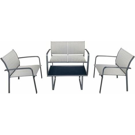 SET 4 PZ SALOTTO SALOTTINO DA GIARDINO ESTERNO DIVANETTO POLTRONE TAVOLINO BAR 161