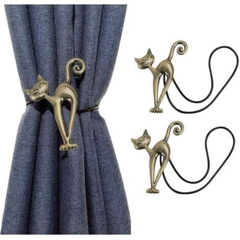 Embrasses de rideaux magnétiques Creative Cat Ensemble de 2 embrasses de rideaux Boucles de maintien de rideaux Embrasses de rideaux Embrasses de rideaux pour la maison, le bureau, l'hôtel, la (1/4)