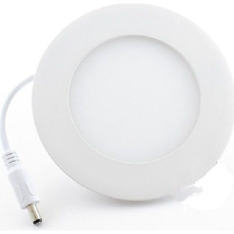 FARETTO LED 6 W SLIM TONDO INCASSO A MOLLA CON LED DRIVER BIANCO 6400K SOFFITTO (1/2)
