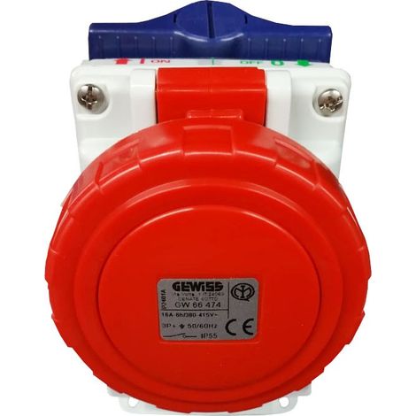 COMBIBLOC S.F.IP55 3P+T 16A 400V 6H GEWISS GW66474 (1/3)