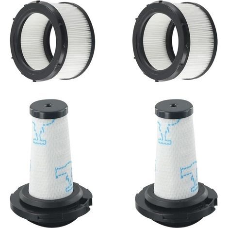 Filtres pour Rowenta X-FORCE FLEX 9.60 et X-NANO ESSENTIAL RH20xx, 2 préfiltres + 2 filtres moteur pour Rowenta X-FORCE FLEX 9.60, Filtres de rechange pour ZR00907/908 RH98XX/99XX