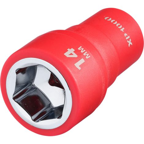 Draper 18827 XP1000 VDE Socket, 1/4"" Sq. Dr., 14mm (1/2)