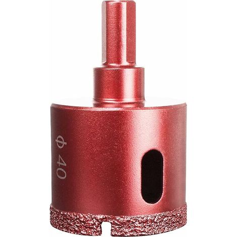 Forets diamantés brasés (40 mm)  Pour verre/carrelage/granit/marbre/porcelaine