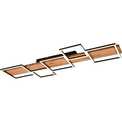 Plafoniera LED, metallo, nero opaco, L 115 cm, Harper (1/5)