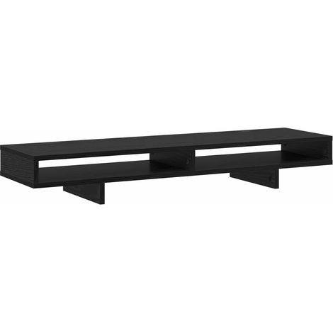 Support de moniteur Noir 100 x 27 x 15 cm Bois d'ingénierie (1/5)