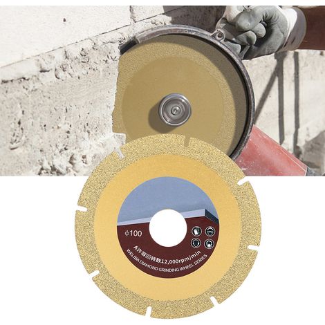 100 mm 60 Mesh Titanbeschichtete Diamant-Sägeblatt-Trennscheibe für Marmorbearbeitungsmaschinen (1/5)