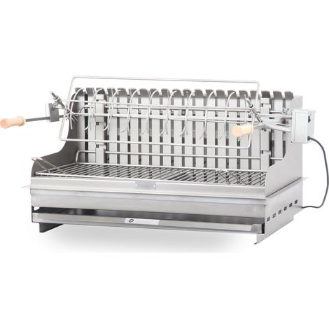 Le Marquier – Barbecue portable inox 7832 – Foyer horizontal avec grille réglable – Fonctionne au charbon de bois – Norme NF (1/9)