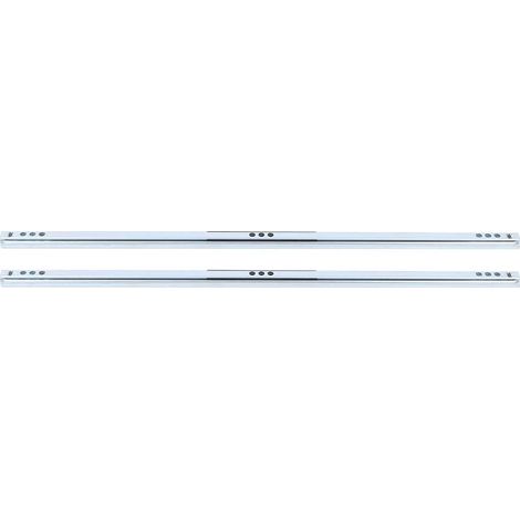 2 pièces/ensemble 450x17mm tiroir en acier boule glissière Rail accessoire matériel pour armoires placards (1/5)
