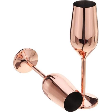 Flûtes à champagne inox 18/8 – élégantes et durables