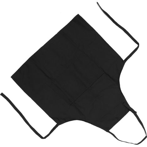 Tablier de Manucure Anti-Eau Unisexe pour Salon, à Sangle Réglable, Couleur Noire (1/5)
