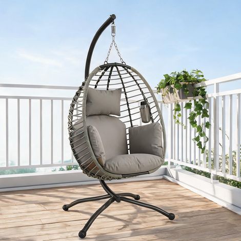 Hamac cinzento 110 x 100 x 188 cm (1/5)