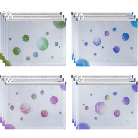 10 pièces enveloppes à fermeture éclair, format lettre, extensibles, pour fournitures scolaires et de bureau (1/5)