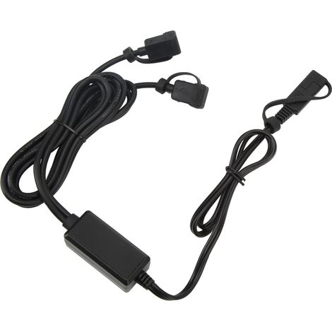 Motorrad-USB-Handyladegerät, Doppelanschluss, Schnellladefunktion mit intelligentem Chip, SAE-zu-USB-Adapter für Mobiltelefone und Tablets. (1/5)