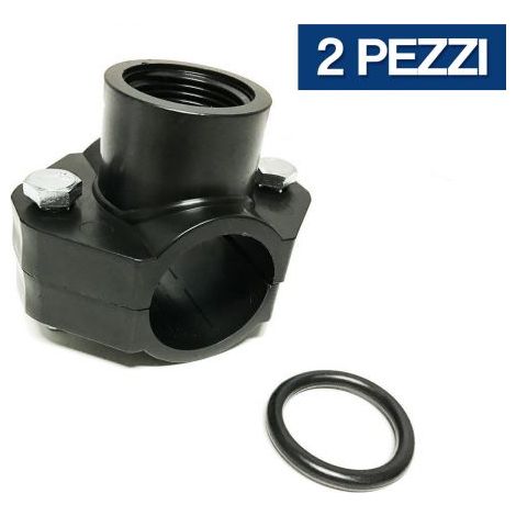 PRESA STAFFA DERIVAZIONE TUBO TUBI POLIETILENE IRRIGAZIONE E IRRIGATORI 20492V Ø 32X3/4" 2 PZ (12806)