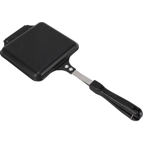 Machine à Sandwich chaude, poêle à griller Double face antiadhésive en alliage d'aluminium, Panini pour cuisinière à gaz à Induction, motif de bande de petit déjeuner (1/5)