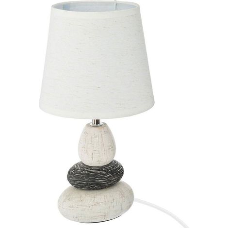 Atmosphera Clary lampada da tavolo avorio taupe 33 cm