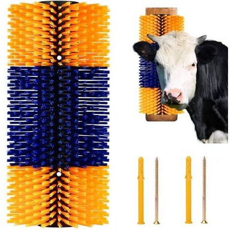 Brosse à gratter pour bétail, 1 pièce, gratte-dos de cheval, soulage les démangeaisons et nettoie - Brosse de massage pour bétail, bétail, mouton semi-circulaire (1/4)