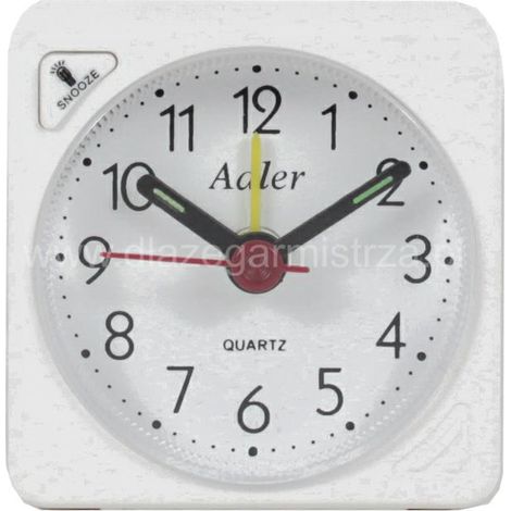 Reloj despertador de cuarzo RE 03 cubo blanco Sleepyhead Adler