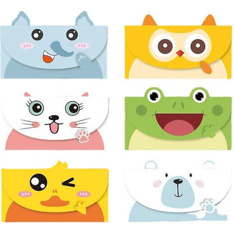collection De 6 Cartes De Vux D'animaux Mignons Pour L'hiver Avec 6 Motifs Festifs Uniques Et Enveloppes Pour La Saison De Nol D'hiver, Cadeaux Po (1/5)