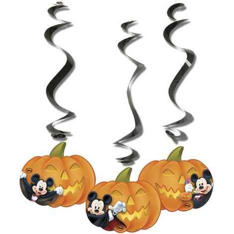 Mickey-Halloween-Wirbel, 70 cm, 3 Stück.