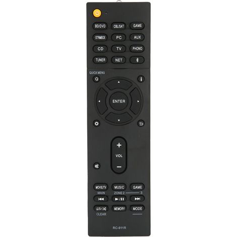 Télécommande RC911R compatible avec les modèles Onkyo TXNR578, TXDS787, TXNR777, TXNR686, HTS7805 et TXRZ720 (1/5)