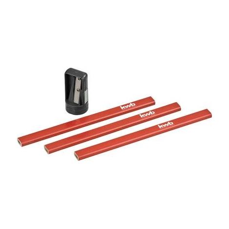 Lápiz de carpintero kwb 939290 forma cuadrada con sacapuntas