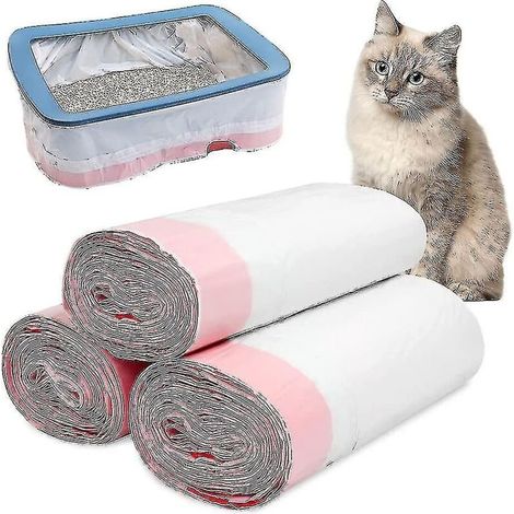 30 Katzenstreubeutel mit Kordelzug, kratzfest und auslaufsicher, für mittelgroße Katzentoiletten. (1/5)
