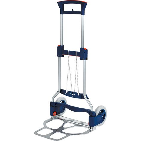 Diable de transport pliable tube d'acier aluminium H. 1130 mm L. pelle 410xl490 (1/4)