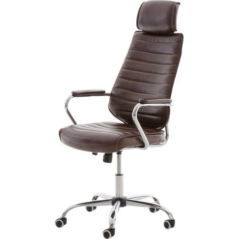 Sillón de oficina con ruedas en sintético burdeos, regulable en altura BUR10005 (1/4)