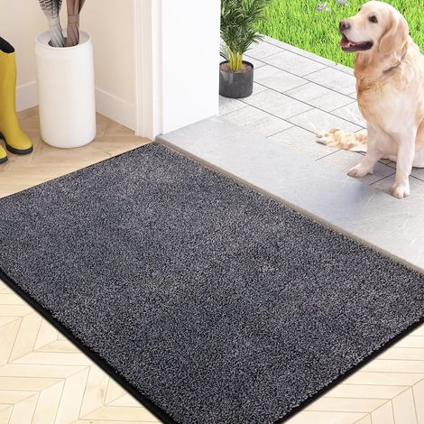 Fußmatte für den Innenbereich 60x90 cm – Rutschfeste Eingangsmatte – Waschbar & saugfähig – Für Hunde und Katzen (1/5)