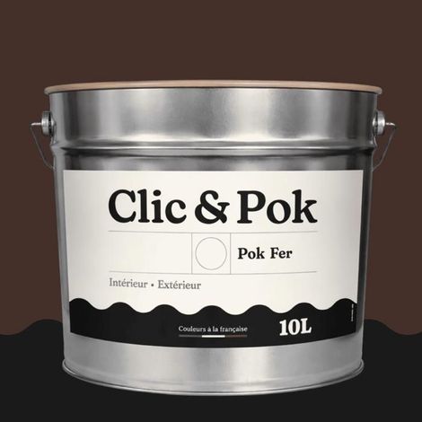 Peinture Fer Antirouille – Métal Extérieur Intérieur, Satinée, Protection Rouille - 10L - RAL 8017 - Brun chocolat (1/4)