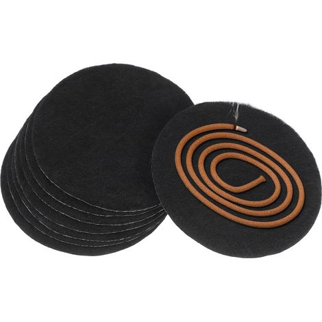 Lot De 8 Tapis Isolants Ignifuges Ronds pour CôNes D'Encens Tapis D'Encensoir RéSistants À La Chaleur Protection Thermique RéUtilisable pour BrûLeurs D'Encens Maison Spa (1/5)