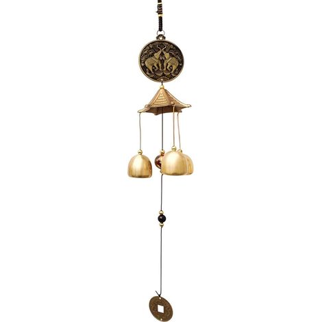 Windspiel Feng Shui Glücksglocke Elefant Vintage Kupferlegierung Hängende Dekoration