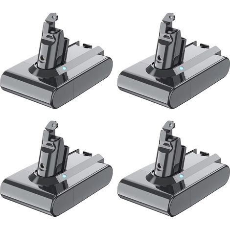 Ersatzakku, 6000 mAh Kapazität, kompatibel mit V6-Modellen, 4er-Set (1/2)