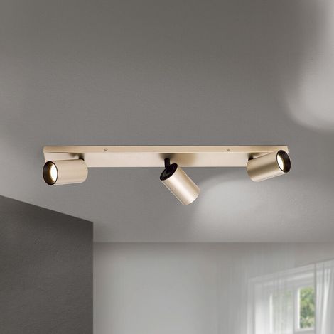 [NEUWERTIG] B-Ware Orion Strahler Sean Deckenleuchte Lampe 3-flg goldfarben Metall schwenkbar (1/2)